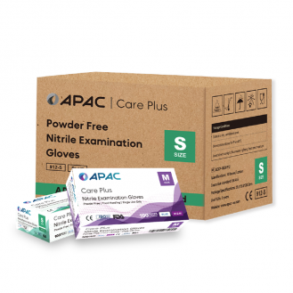 APAC™ Care Plus食品級藍色無粉丁腈手套 (100隻裝)